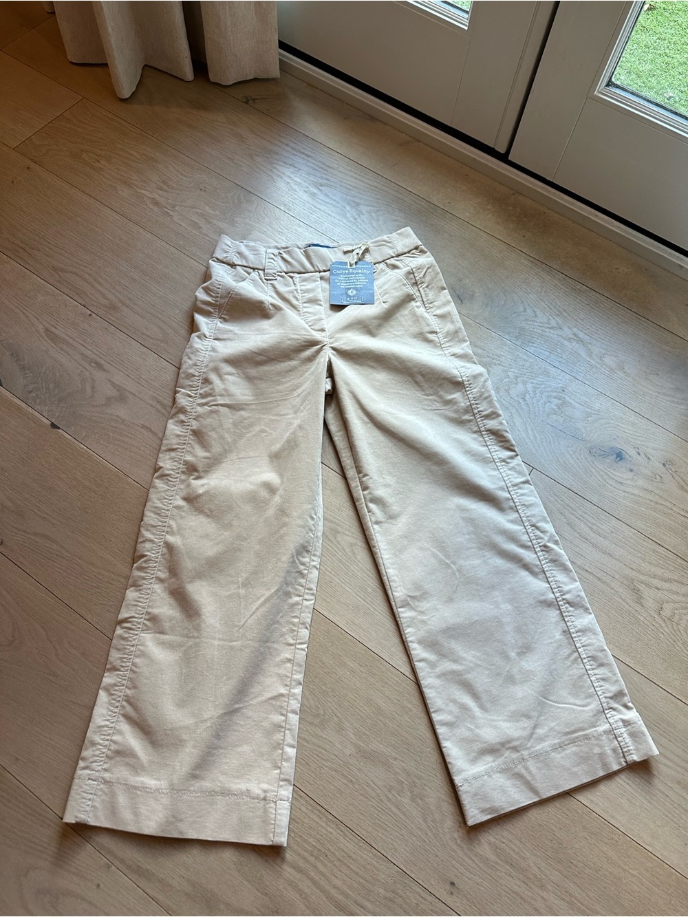 Democracy Cream Wide-Leg Chino Pants